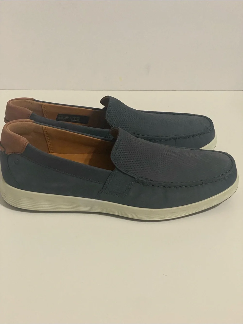 ECCO MEN'S S LITE MOC SLIP-ON Perforated Leather Size 7-7.5 New No Box